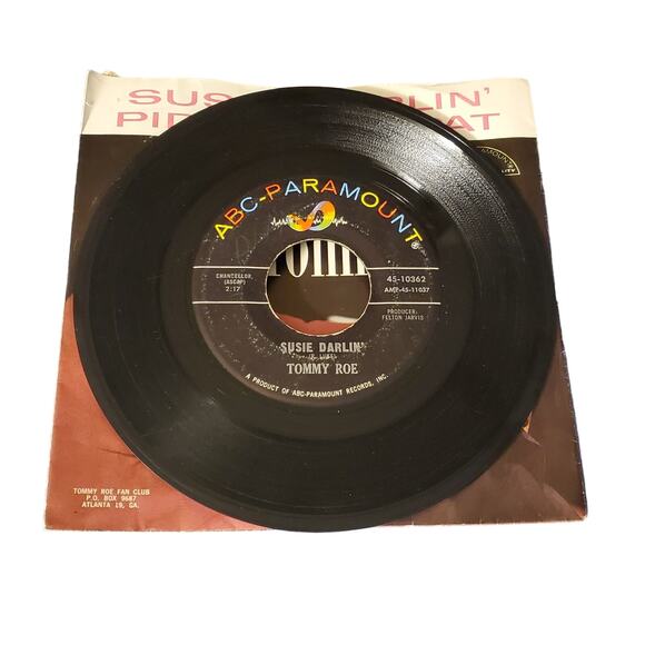 Tommy Roe Susie Darlin 45-10362 Vinyl 45 rpm Record Vtg ABC Paramount Records - Picture 3 of 7